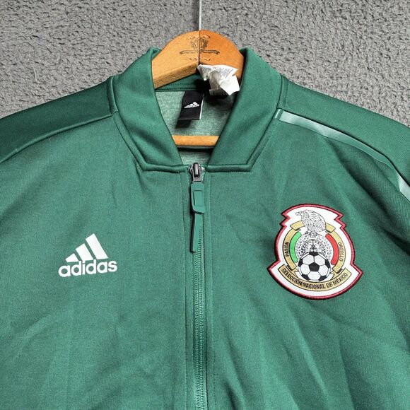 Adidas Mens Mexico Anthem Jacket Green Size Small Soccer Futbol World Cup 2018 - Picture 2 of 11